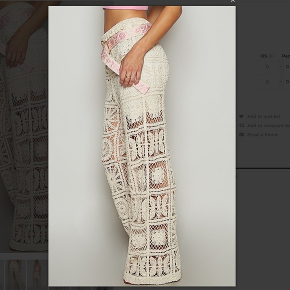 POL “ Dianna 2 “ POL Crochet Straight Leg Pants 59A - Picture 4 of 6